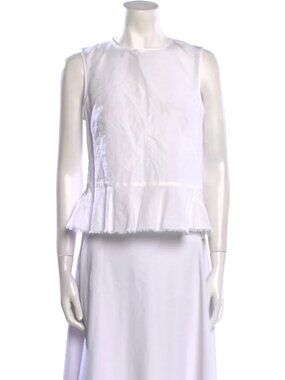Dorothee Schumacher Crew Neck Sleeveless Crop Top M